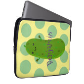 Niedliche Happy Cartoon Illustration Laptopschutzhülle (Vorne Rechts)