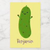 Niedliche Happy Cartoon Illustration Lebensmitteletikett (Einzelnes Label)