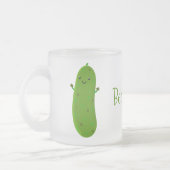 Niedliche Happy Cartoon Illustration Mattglastasse (Links)