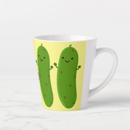 Niedliche Happy Cartoon Illustration Milchtasse (Rechts)
