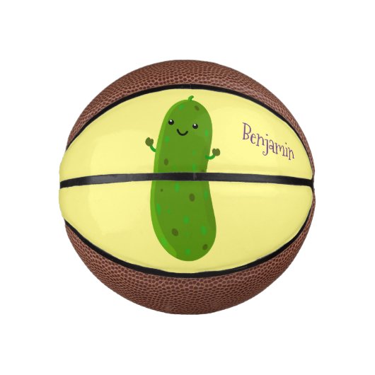 Niedliche Happy Cartoon Illustration Mini Basketball (Vorderseite)