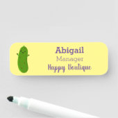 Niedliche Happy Cartoon Illustration Namensschild (Beispiel)