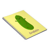 Niedliche Happy Cartoon Illustration Notizblock (Rechte Seite)