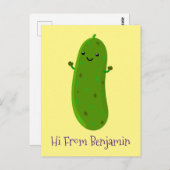 Niedliche Happy Cartoon Illustration Postkarte (Vorne/Hinten)