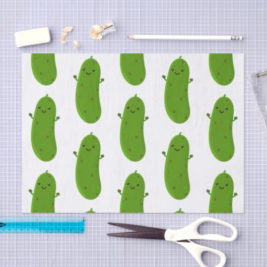 Niedliche Happy Cartoon Illustration Seidenpapier (Handwerk)