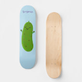 Niedliche Happy Cartoon Illustration Skateboard (Vorderseite)