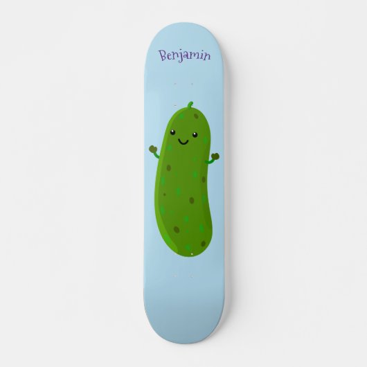 Niedliche Happy Cartoon Illustration Skateboard (Vorne)