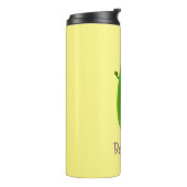 Niedliche Happy Cartoon Illustration Thermosbecher (Nach links gedreht)