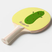 Niedliche Happy Cartoon Illustration Tischtennis Schläger (Vorderseite)