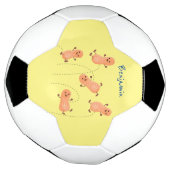 Niedliche Happy Jumping Erdnüsse Cartoon Illustrat Fußball (Gedreht)