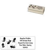 Niedliche Happy Jumping Erdnüsse Cartoon Illustrat Gummistempel (Stempel)