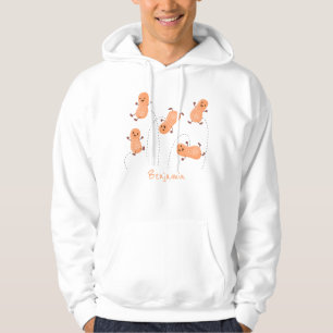Niedliche Happy Jumping Erdnüsse Cartoon Illustrat Hoodie