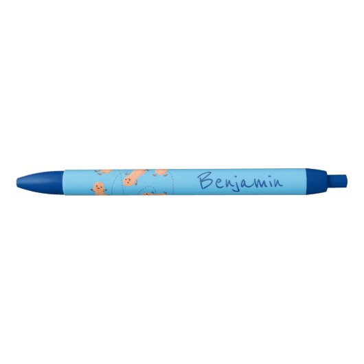 Niedliche Happy Jumping Erdnüsse Cartoon Illustrat Kugelschreiber (Vorderseite)