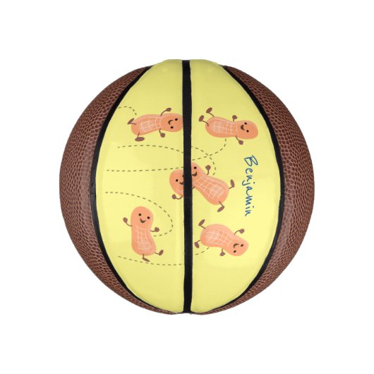 Niedliche Happy Jumping Erdnüsse Cartoon Illustrat Mini Basketball (Vertikal)