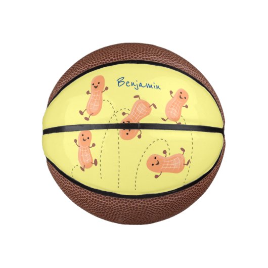 Niedliche Happy Jumping Erdnüsse Cartoon Illustrat Mini Basketball (Vorderseite)