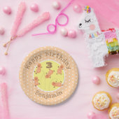 Niedliche Happy Jumping Erdnüsse Cartoon Illustrat Pappteller (Party)