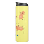 Niedliche Happy Jumping Erdnüsse Cartoon Illustrat Thermosbecher (Nach rechts gedreht)