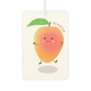 Niedliche Happy Mango Cartoon Illustration Autolufterfrischer