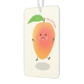 Niedliche Happy Mango Cartoon Illustration Autolufterfrischer (Links)