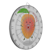 Niedliche Happy Mango Cartoon Illustration Dartscheibe (Vorderseite Links)