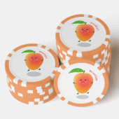 Niedliche Happy Mango Cartoon Illustration Pokerchips (Stapel)