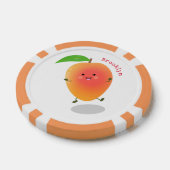 Niedliche Happy Mango Cartoon Illustration Pokerchips (Einzeln)