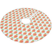 Niedliche Happy Mango Cartoon Illustration Polyester Weihnachtsbaumdecke (Schrägansicht)