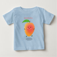 Niedliche Happy Mango Gelb Cartoon Illustration