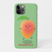 Niedliche Happy Mango Gelb Cartoon Illustration Case-Mate iPhone Hülle (Rückseite)