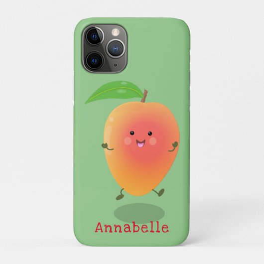 Niedliche Happy Mango Gelb Cartoon Illustration Case-Mate iPhone Hülle (Rückseite)