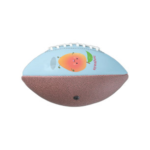 Niedliche Happy Mango Gelb Cartoon Illustration Football