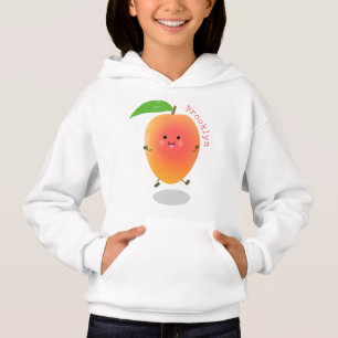 Niedliche Happy Mango Gelb Cartoon Illustration Hoodie