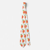 Niedliche Happy Mango Gelb Cartoon Illustration Krawatte (Vorderseite)