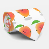 Niedliche Happy Mango Gelb Cartoon Illustration Krawatte (Gerollt)
