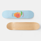 Niedliche Happy Mango Gelb Cartoon Illustration Skateboard (Horizontal)