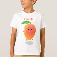 Niedliche Happy Mango Gelb Cartoon Illustration