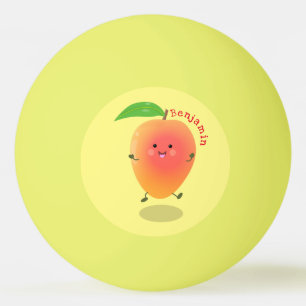 Niedliche Happy Mango Gelb Cartoon Illustration Tischtennisball