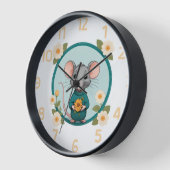 Niedliche Happy ratty mit Blume Uhr (Winkel)