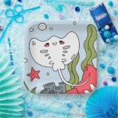 Niedliche Happy Stingray Art Im Party Pappteller (Party)