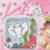 Niedliche Happy Stingray Art Im Party Pappteller (Party)