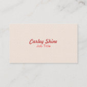 Niedliche Happy-Sun-Visitenkarten Visitenkarte (Rückseite)