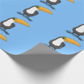 Niedliche Happy Toucan Cartoon-Abbildung Geschenkpapier (Ecke)
