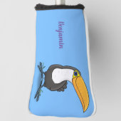 Niedliche Happy Toucan Cartoon-Abbildung Golf Headcover (Rotieren 90)