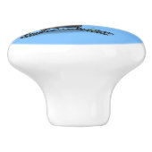 Niedliche Happy Toucan Cartoon-Abbildung Keramikknauf (Seitenansicht)