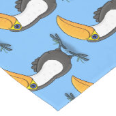 Niedliche Happy Toucan Cartoon-Abbildung Kurzer Tischläufer (Ecke)