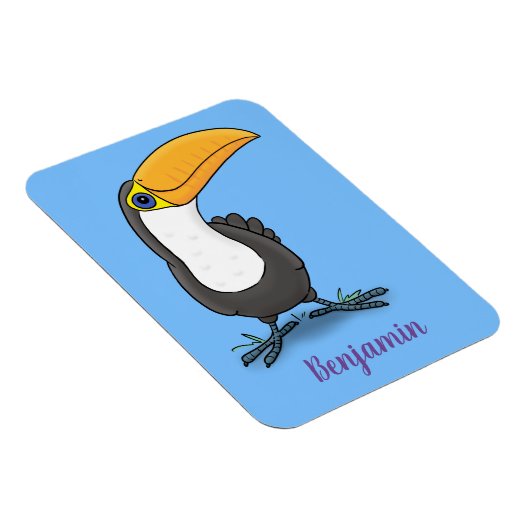 Niedliche Happy Toucan Cartoon-Abbildung Magnet (Rechte Seite)