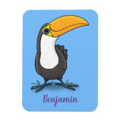 Niedliche Happy Toucan Cartoon-Abbildung Magnet (Vertikal)
