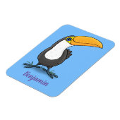 Niedliche Happy Toucan Cartoon-Abbildung Magnet (Linke Seite)