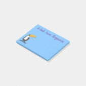 Niedliche Happy Toucan Cartoon-Abbildung Post-it Klebezettel (angewinkelt)