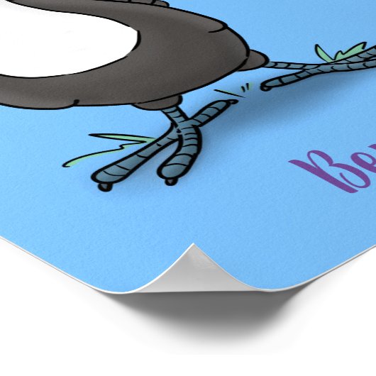 Niedliche Happy Toucan Cartoon-Abbildung Poster (Ecke)